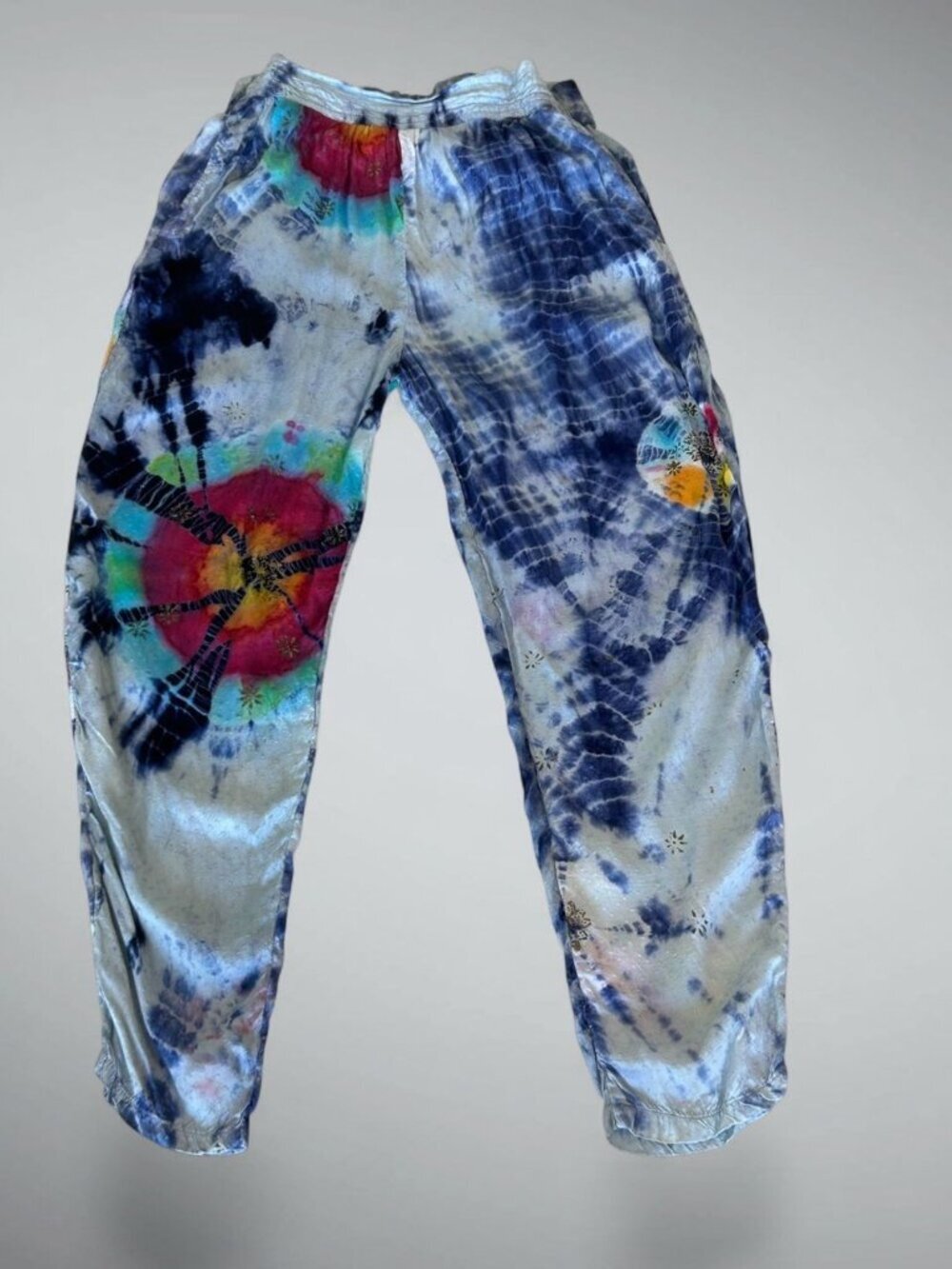 Tangibles Vintage Tie Dye Boho Hippie Festival Harem Pull On Pants Size Medium